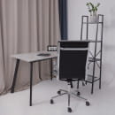 Кресло поворотное ELEGANCE CHROME, ткань (серый) (46309) 