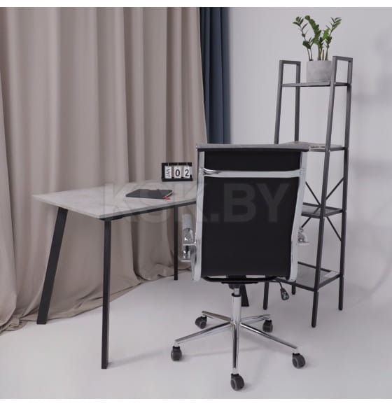 Кресло поворотное ELEGANCE CHROME, ткань (серый) (46309) 