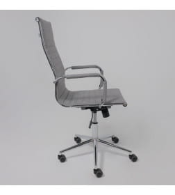 Кресло поворотное ELEGANCE CHROME, ткань (серый)