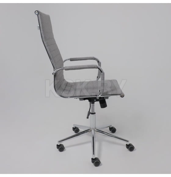 Кресло поворотное ELEGANCE CHROME, ткань (серый) (46309) 