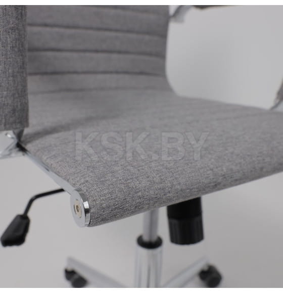 Кресло поворотное ELEGANCE CHROME, ткань (серый) (46309) 