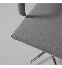 Кресло поворотное ELEGANCE CHROME, ткань (серый)