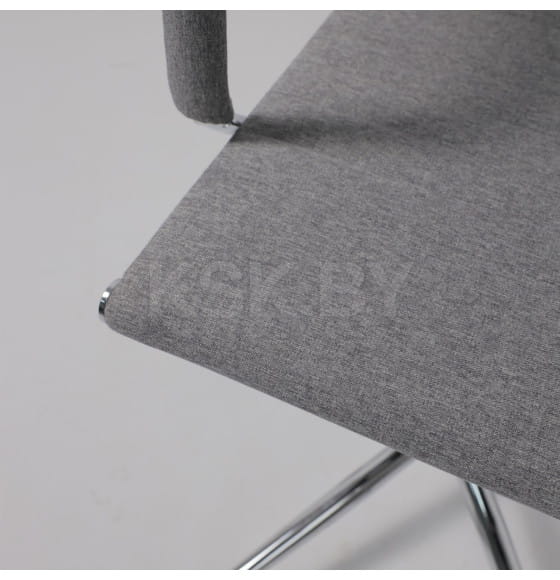 Кресло поворотное ELEGANCE CHROME, ткань (серый) (46309) 