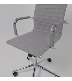 Кресло поворотное ELEGANCE CHROME, ткань (серый)