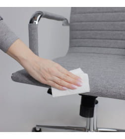 Кресло поворотное ELEGANCE CHROME, ткань (серый)