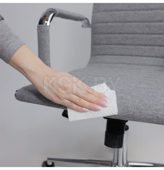 Кресло поворотное ELEGANCE CHROME, ткань (серый) (46309) 