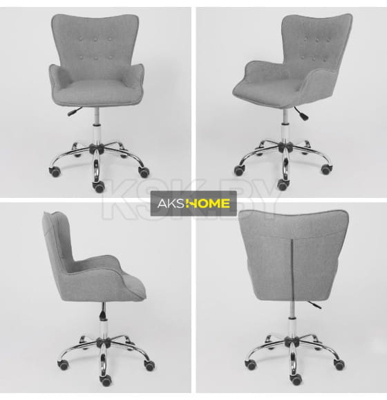 Кресло поворотное BELLA, ткань/серый (55101) 