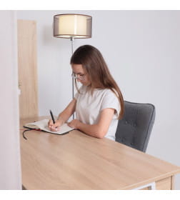 Кресло поворотное BELLA, ткань/серый