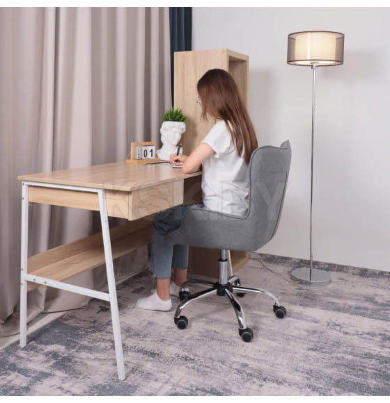 Кресло поворотное BELLA, ткань/серый (55101) 