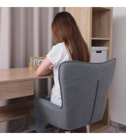 Кресло поворотное BELLA, ткань/серый