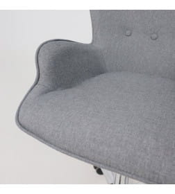 Кресло поворотное BELLA, ткань/серый