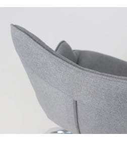 Кресло поворотное BELLA, ткань/серый