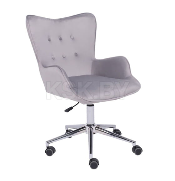 Кресло поворотное BELLA, бархат/серый (61453) 