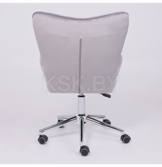 Кресло поворотное BELLA, бархат/серый (61453) 