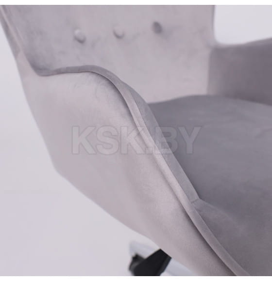 Кресло поворотное BELLA, бархат/серый (61453) 