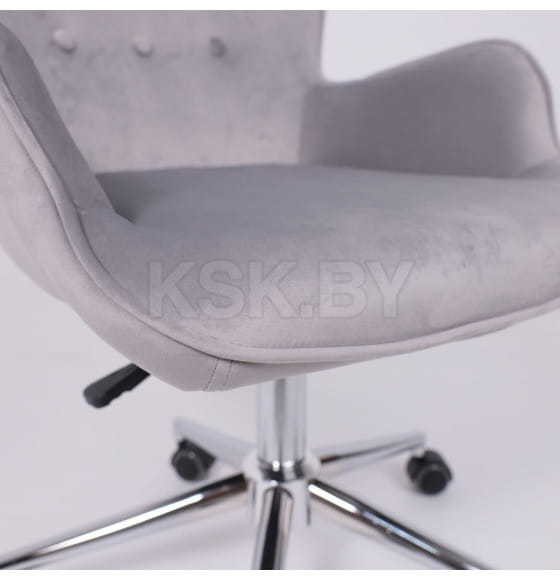 Кресло поворотное BELLA, бархат/серый (61453) 