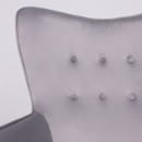 Кресло поворотное BELLA, бархат/серый (61453) 