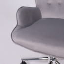 Кресло поворотное BELLA, бархат/серый (61453) 