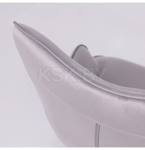 Кресло поворотное BELLA, бархат/серый (61453) 