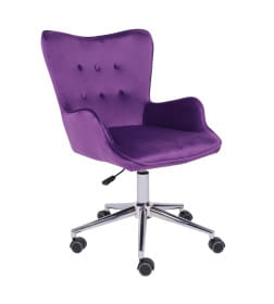 Кресло поворотное BELLA, бархат/фиолетовый