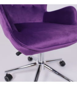 Кресло поворотное BELLA, бархат/фиолетовый