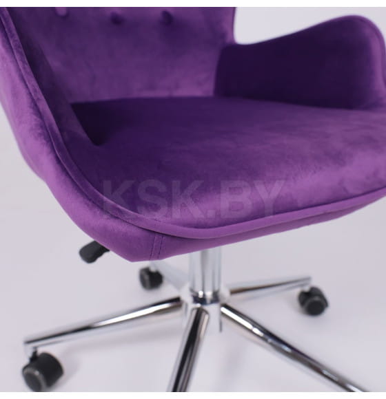 Кресло поворотное BELLA, бархат/фиолетовый (61452) 