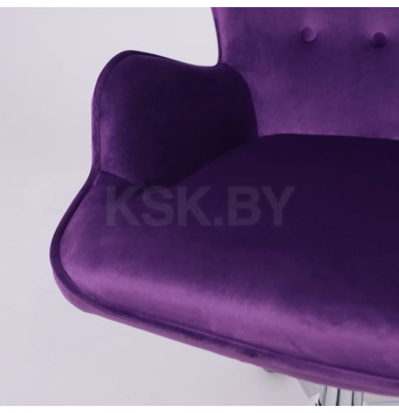 Кресло поворотное BELLA, бархат/фиолетовый (61452) 