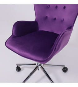 Кресло поворотное BELLA, бархат/фиолетовый