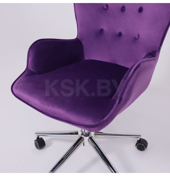 Кресло поворотное BELLA, бархат/фиолетовый (61452) 