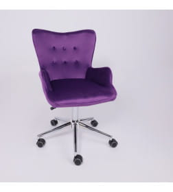 Кресло поворотное BELLA, бархат/фиолетовый
