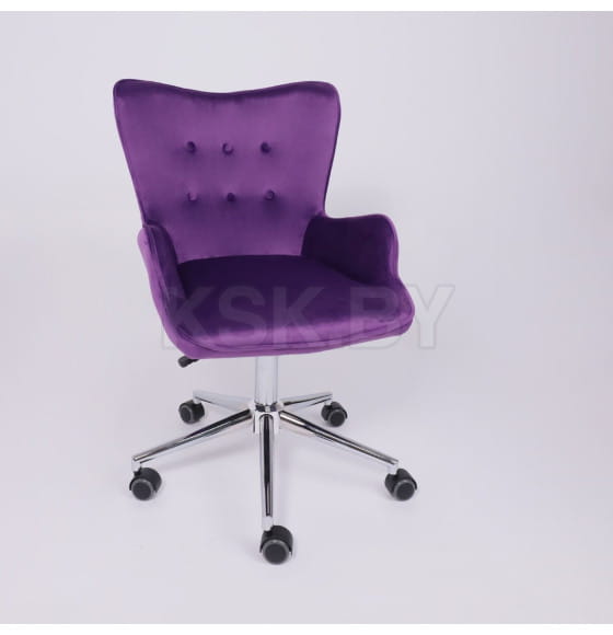Кресло поворотное BELLA, бархат/фиолетовый (61452) 