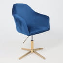Стул DUBAI, поворотный, (синий велюр/золото) (62676) 