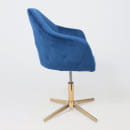 Стул DUBAI, поворотный, (синий велюр/золото) (62676) 