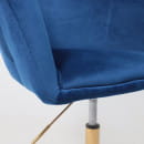 Стул DUBAI, поворотный, (синий велюр/золото) (62676) 