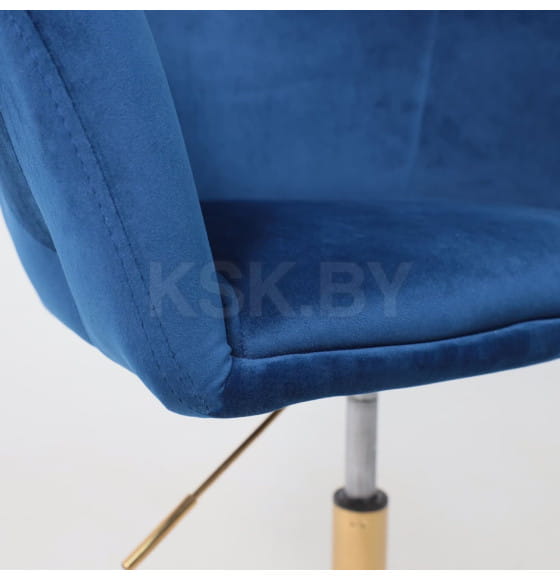 Стул DUBAI, поворотный, (синий велюр/золото) (62676) 