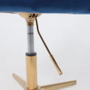 Стул DUBAI, поворотный, (синий велюр/золото) (62676) 