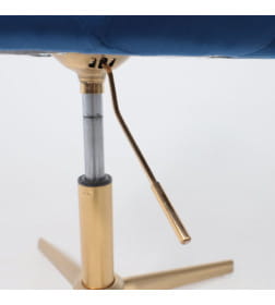 Стул DUBAI, поворотный, (синий велюр/золото)