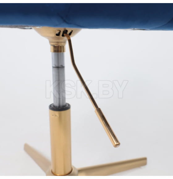 Стул DUBAI, поворотный, (синий велюр/золото) (62676) 