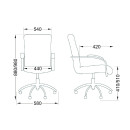 Кресло "SAMBA AKS-2" Pegasso черный, подлокотники дерево темное (81874) 