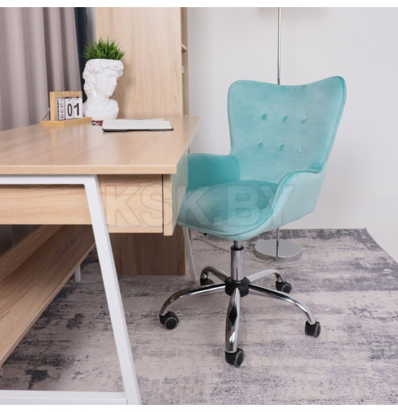 Кресло поворотное BELLA, велюр/мятный (64731) 