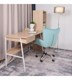 Кресло поворотное BELLA, велюр/мятный