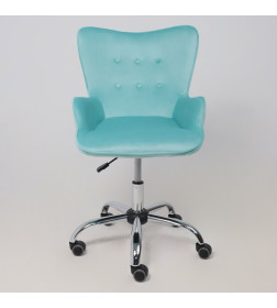 Кресло поворотное BELLA, велюр/мятный