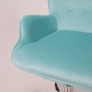 Кресло поворотное BELLA, велюр/мятный (64731) 