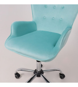 Кресло поворотное BELLA, велюр/мятный