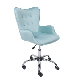 Кресло поворотное BELLA, велюр/голубой