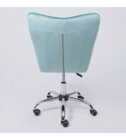 Кресло поворотное BELLA, велюр/голубой