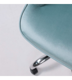 Кресло поворотное BELLA, велюр/голубой