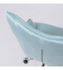 Кресло поворотное BELLA, велюр/голубой