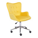 Кресло поворотное BELLA, велюр/желтый (77316) 