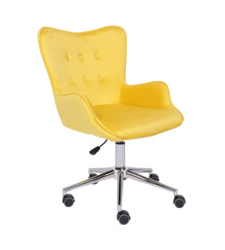 Кресло поворотное BELLA, велюр/желтый